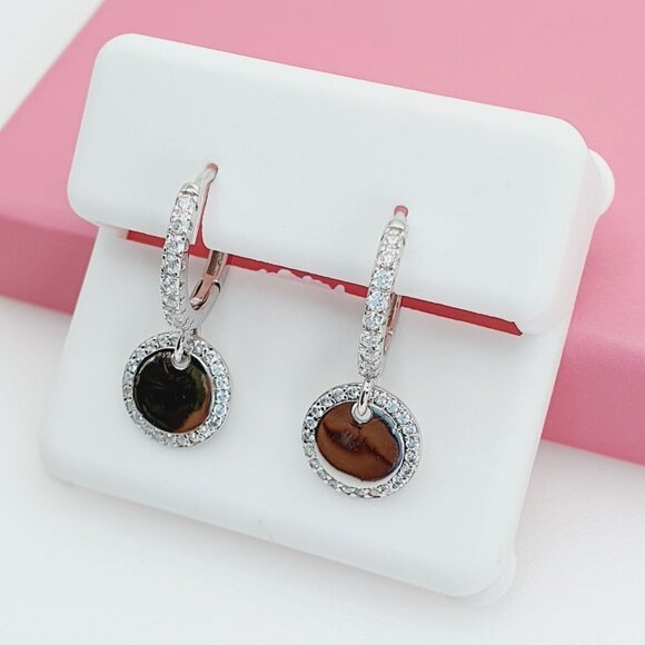 - "925 Sterling Silver Cubic Zirconia Earrings, U19254704 - Picture 5 of 11